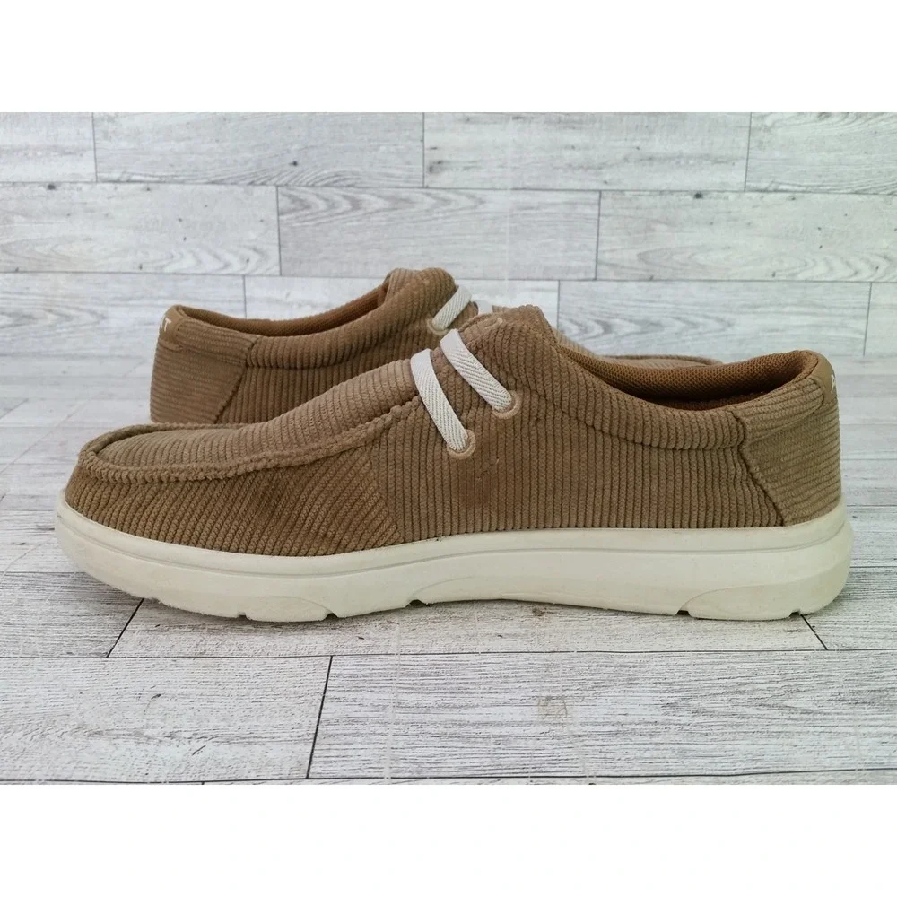 Kids Ariat Hilo Brown Corduroy Slip on Cruisers Loafers Shoes Sz 4M 4 M